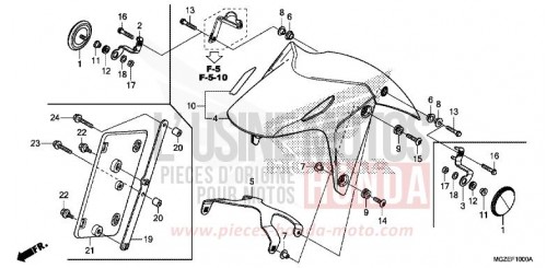 AILE AVANT CB500FF de 2015
